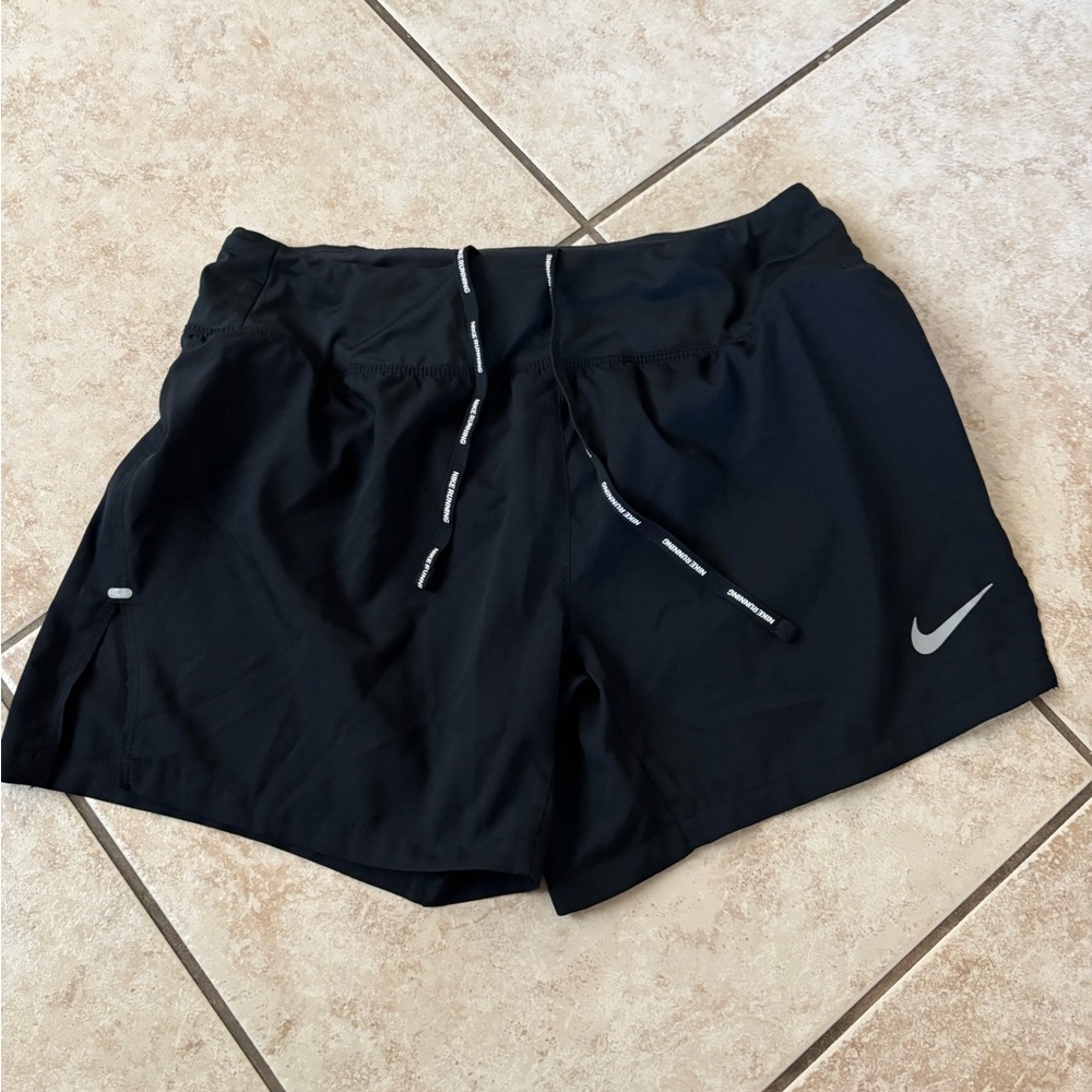 Nike Black Women's Running Shorts with Reflective Swoosh